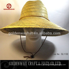 Fornecedor de fábrica Chapéu de palha natural 100% Chapéu de protecção solar